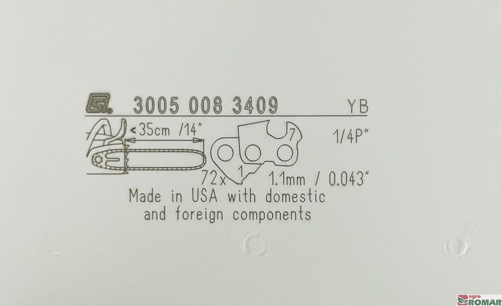 Oznaczenie prowadnicy STIHL Rollomatic E Mini 30 cm
